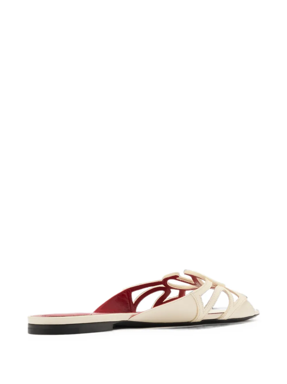 Valentino Garavani VLogo Signature cutout sandals Beige