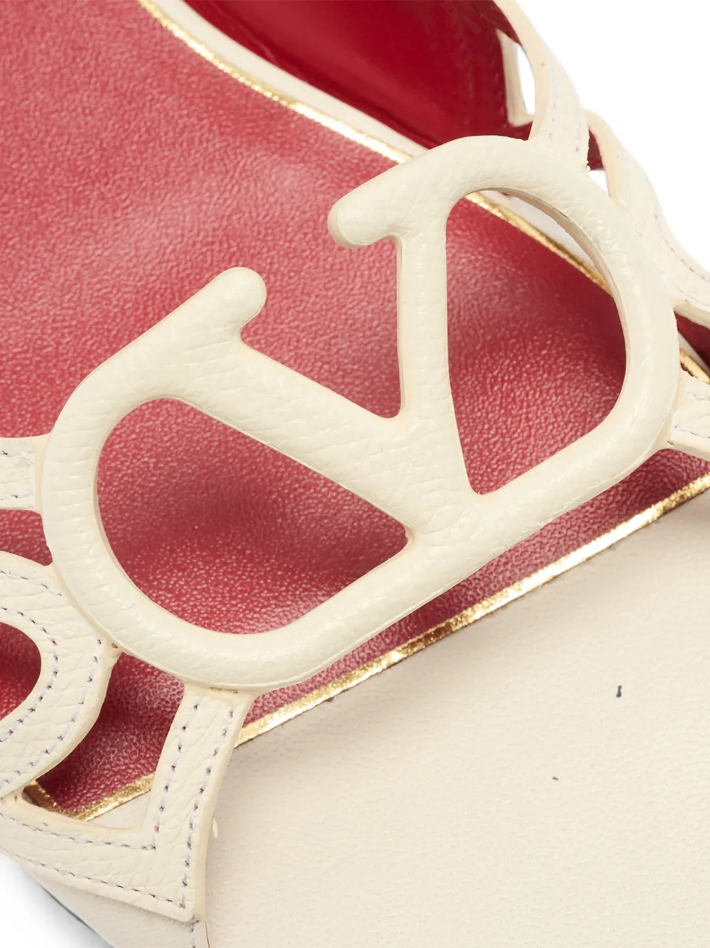 Valentino Garavani VLogo Signature cutout sandals Beige