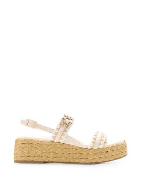 Roger Vivier sandalias Wedge con hebilla de cristal