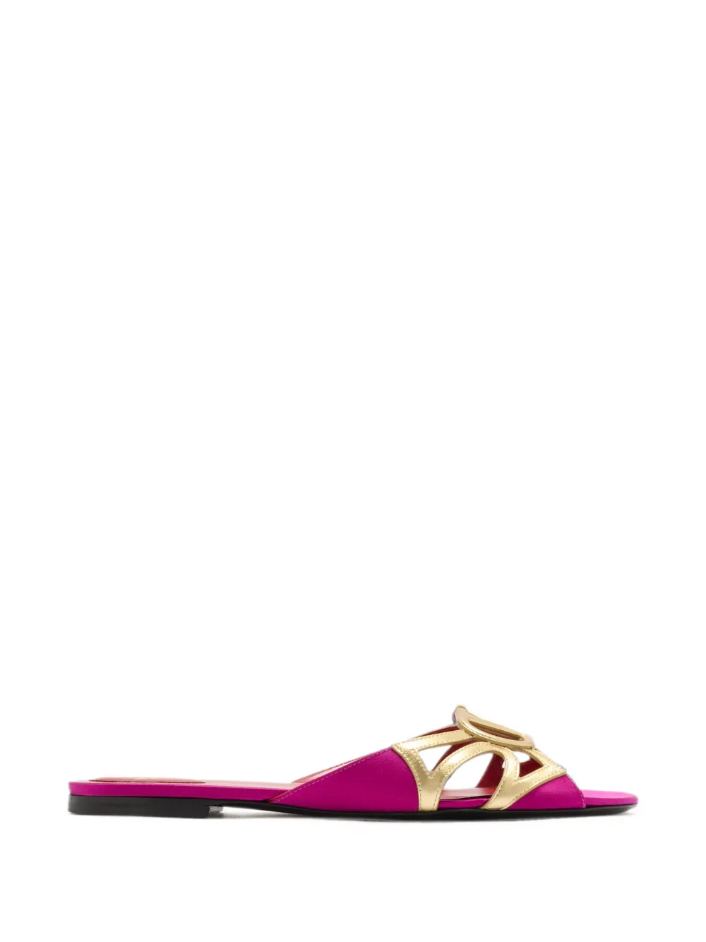 Valentino Garavani VLogo Signature cutout sandals Roze