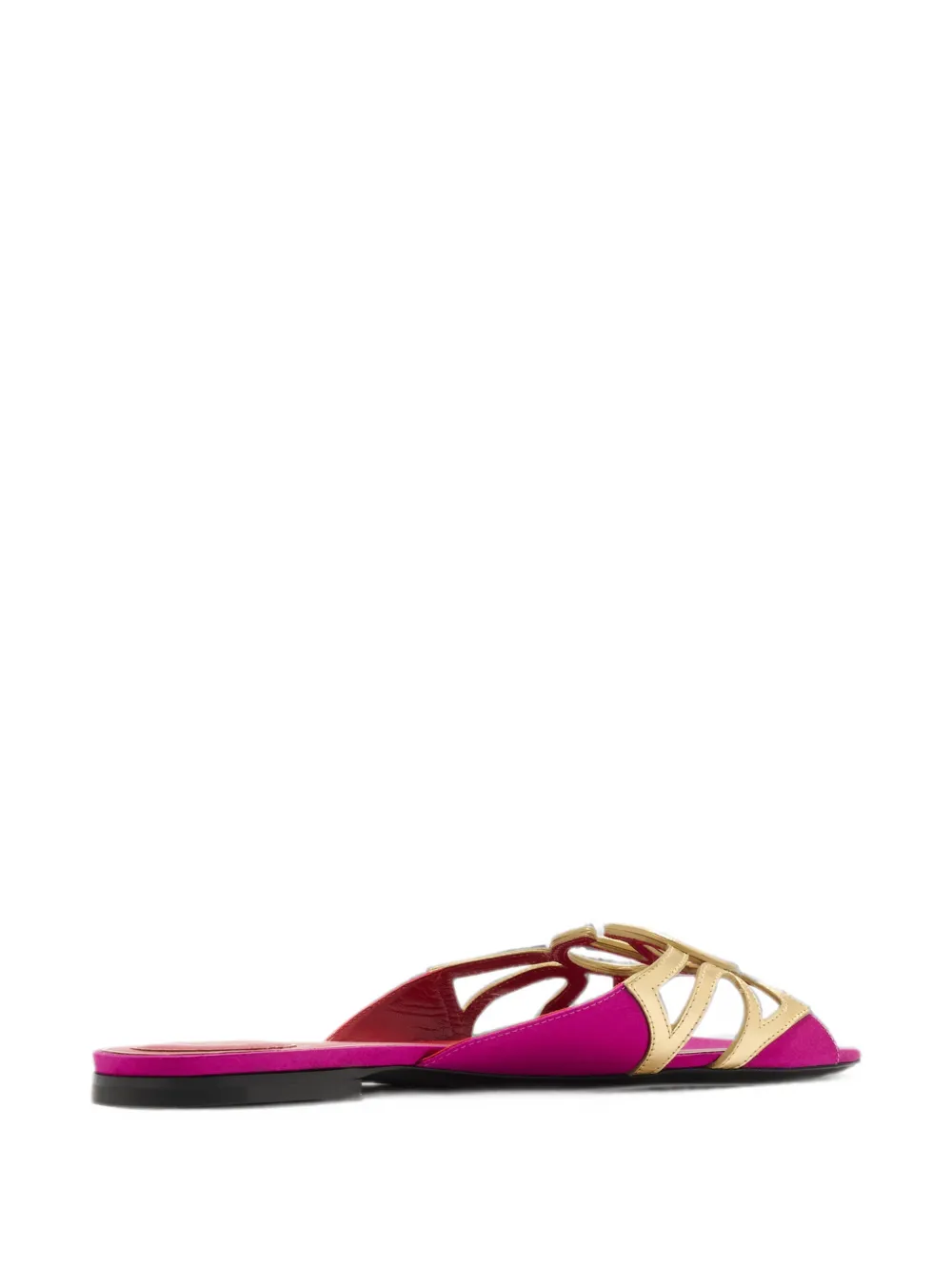 Valentino Garavani VLogo Signature cutout sandals Roze