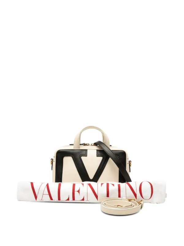 Valentino Garavani Pre-Owned 2021-2026 バイカラー ナッパ Vロゴ