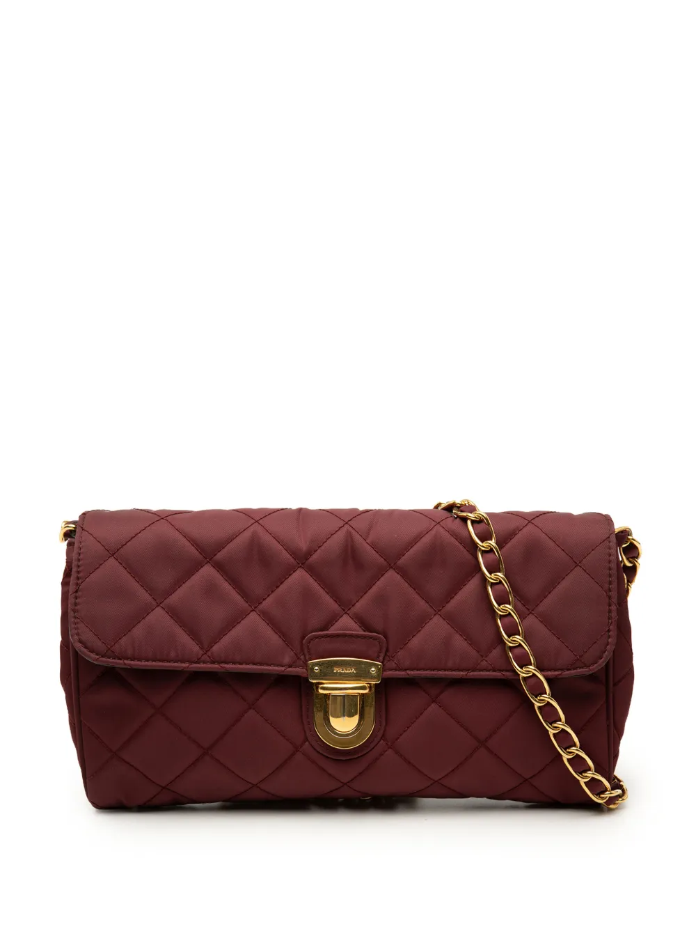 Prada Pre-Owned 2013-2026 Impuntu Tessuto Chain crossbody bag - Rosso