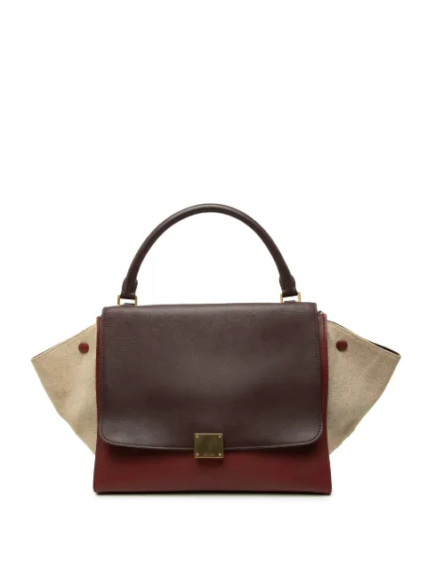 Celine Pre-Owned 2012 Medium Tricolor Leather Trapeze Satchel tote bag