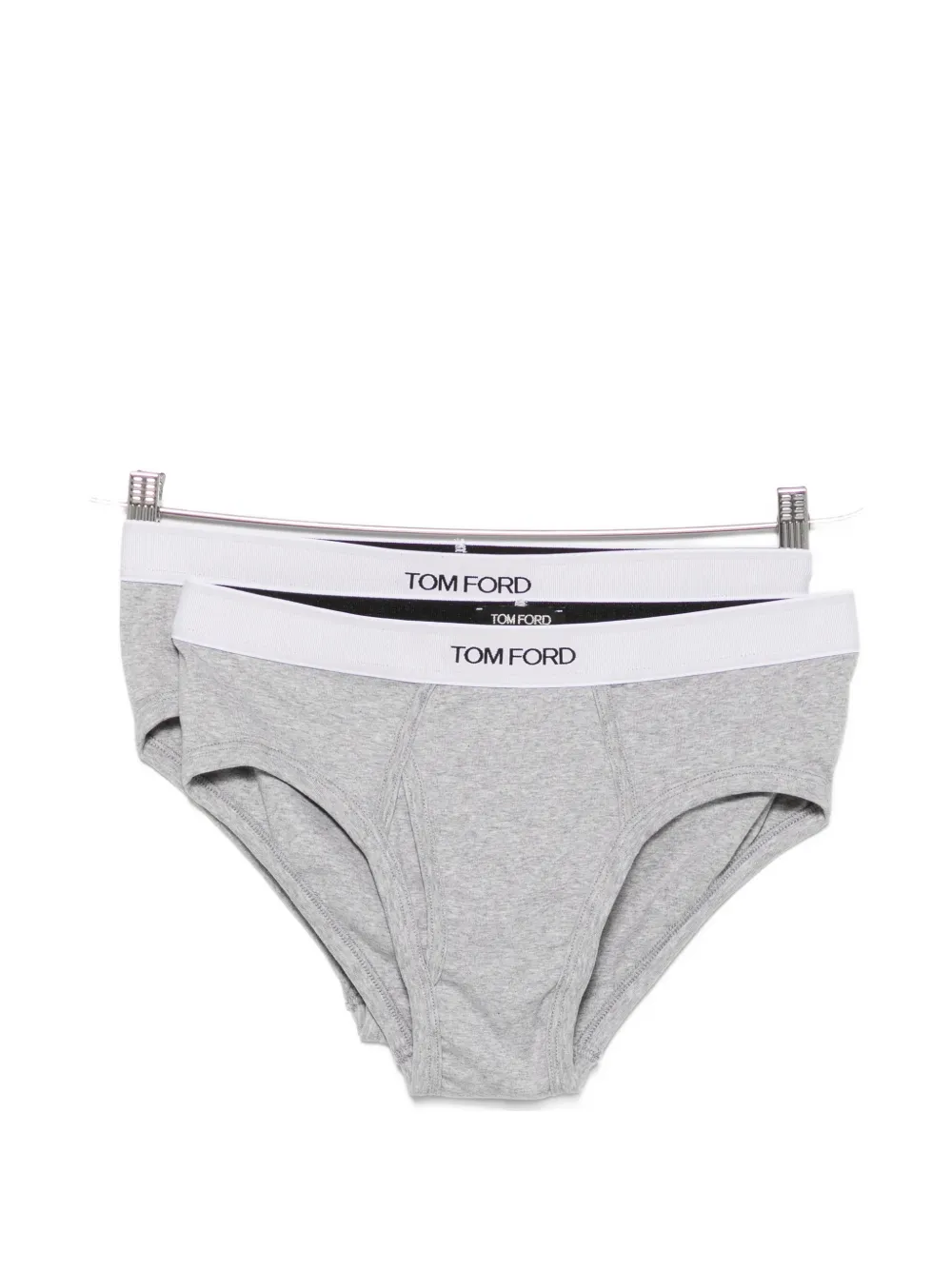 TOM FORD logo-waistband briefs (set of two) - Grau