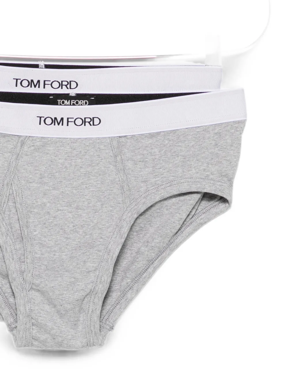 TOM FORD Twee slips met logoband Grijs