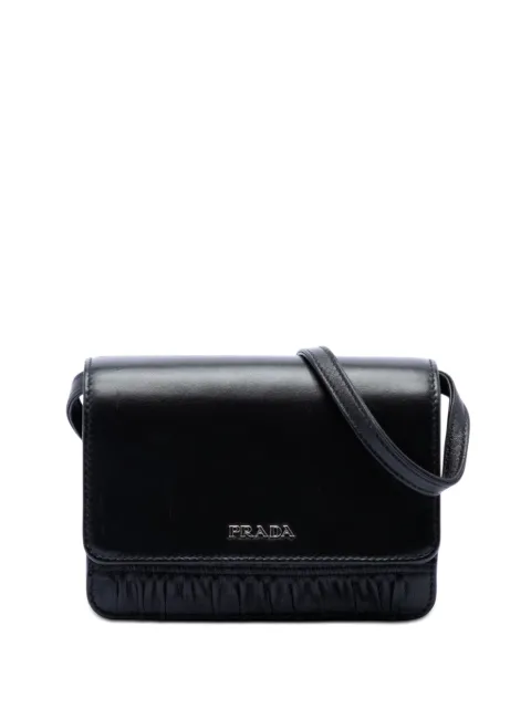 Prada Pre-Owned 2010-2026 Nappa Gaufre and Brushed Leather crossbody bag