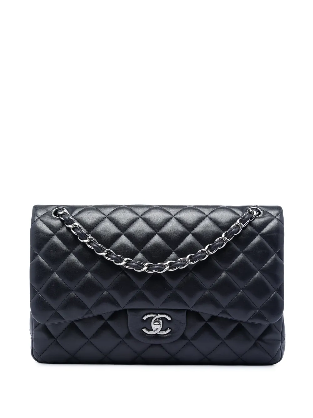 CHANEL Pre-Owned 2016-2017 Jumbo Classic Lambskin Double Flap shoulder bag - Blu