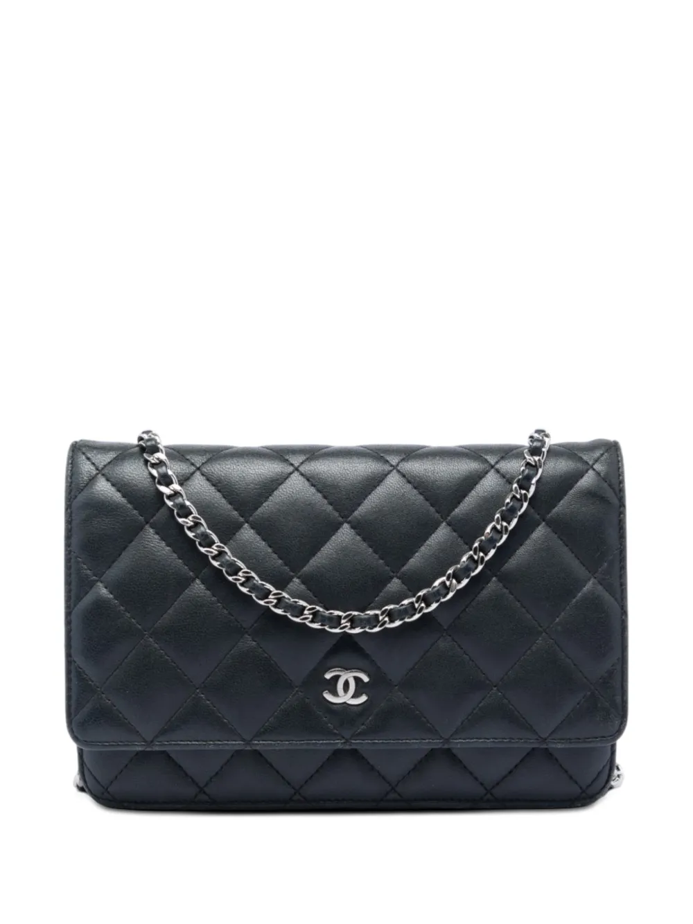 CHANEL Pre-Owned 2010-2011 CC Quilted Lambskin Wallet On Chain crossbody bag - Nero
