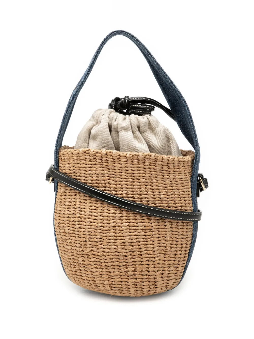 Chloé Pre-Owned 2023 Small Raffia Woody Basket Bucket Bag satchel - Toni neutri