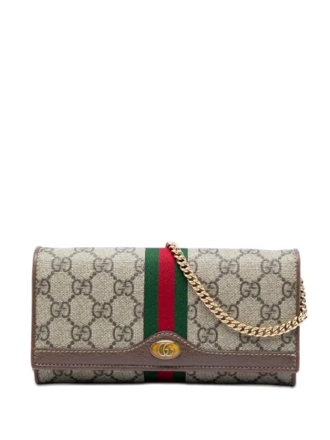 Gucci Pre-Owned 2000-2015 GG Supreme Web Ophidia Wallet on Chain crossbody bag