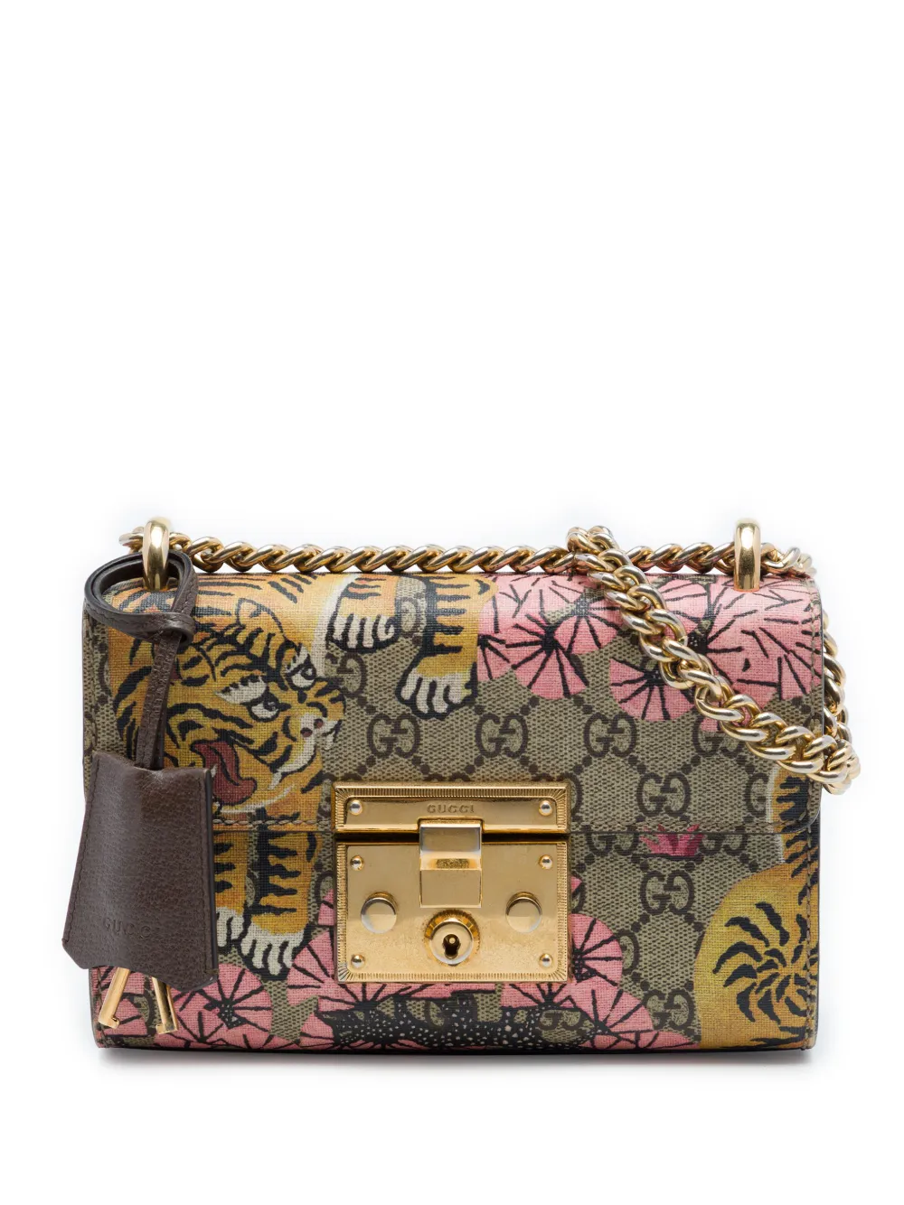 Gucci Pre-Owned 2000-2015 Small GG Supreme Bengal Padlock crossbody bag - Toni neutri