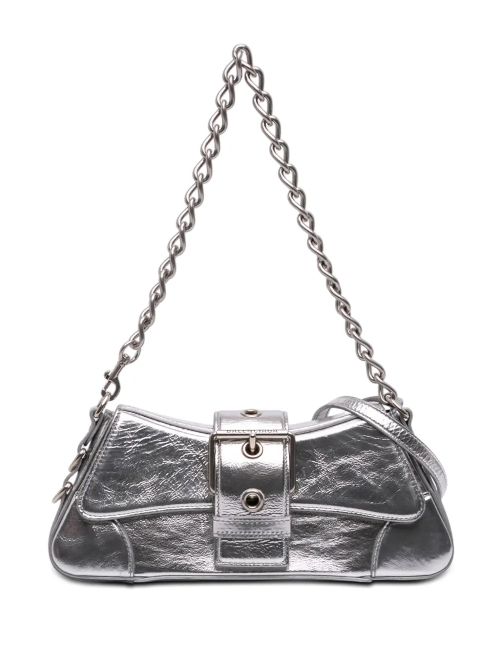 Balenciaga Pre-Owned 2022 Small Metallic Calfskin Lindsay satchel - Argento