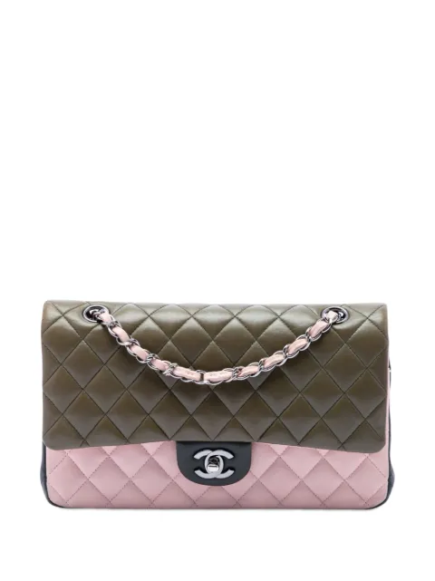 CHANEL Pre-Owned 2016-2017 Medium Classic Tricolor Lambskin Double Flap shoulder bag
