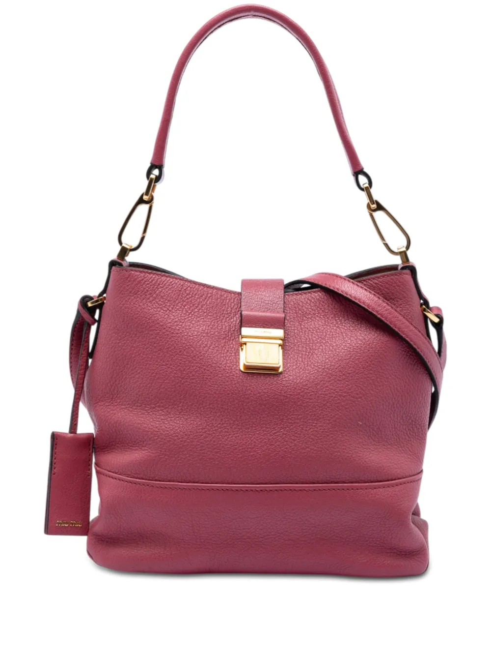 Miu Miu Pre-Owned 2010-2026 Goatskin Madras Convertible Hobo satchel - Rosa