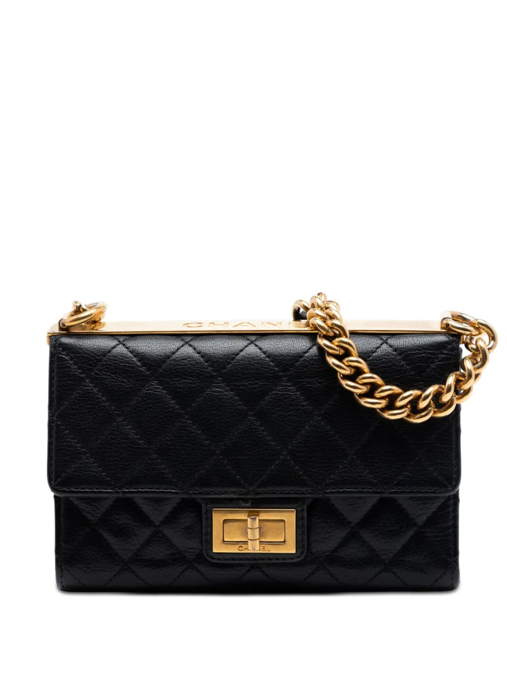 CHANEL Pre-Owned 2012-2013 Mini Quilted Goatskin Reissue 2.55 Rita Flap crossbody bag - Nero