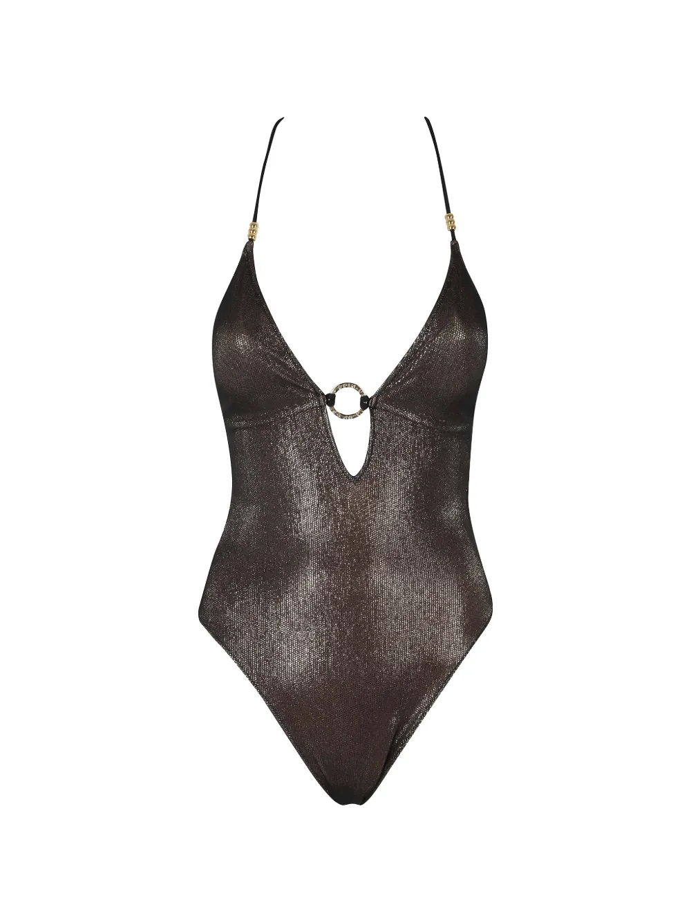 Pin Up Stars lamé tulle swimsuit - Marrone
