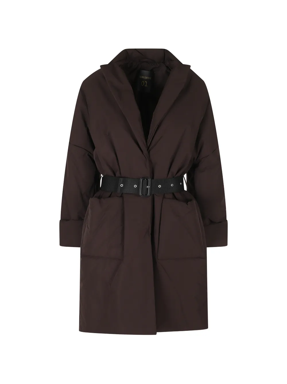 Semicouture Fay belted padded jacket - Marrone