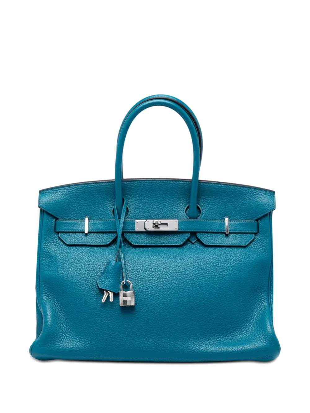 Hermès Pre-Owned 2013 Clemence Verso Birkin Retourne 35 handbag - Blu