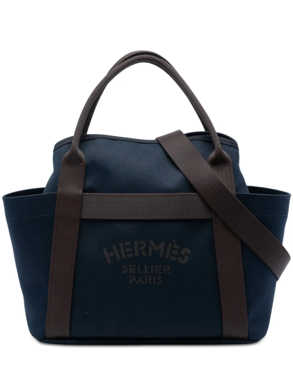 Hermès Pre-Owned 2024 Toile Sac de Pansage Grooming Bag satchel - Blu