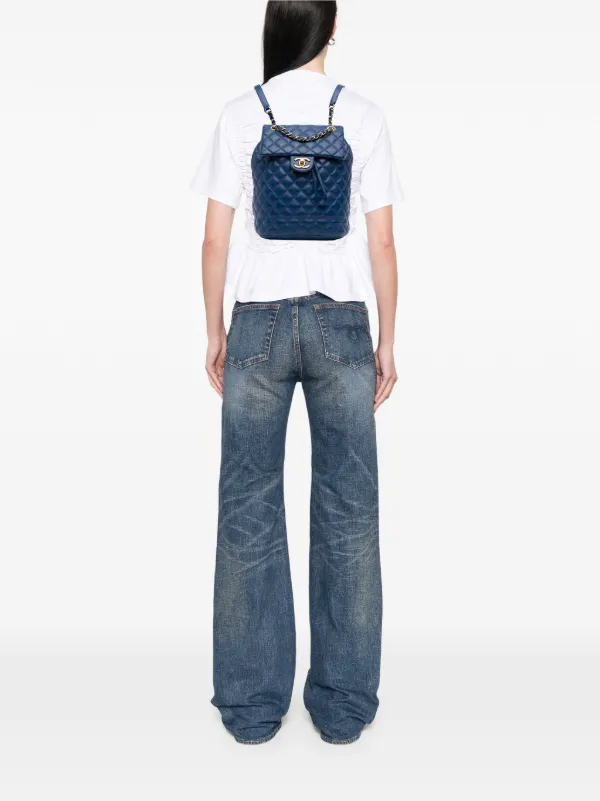 chanel mini urban spirit backpack Small Quilted Lambskin Bag Navy tone hardware Chanel Mini Urban Spirit Backpack