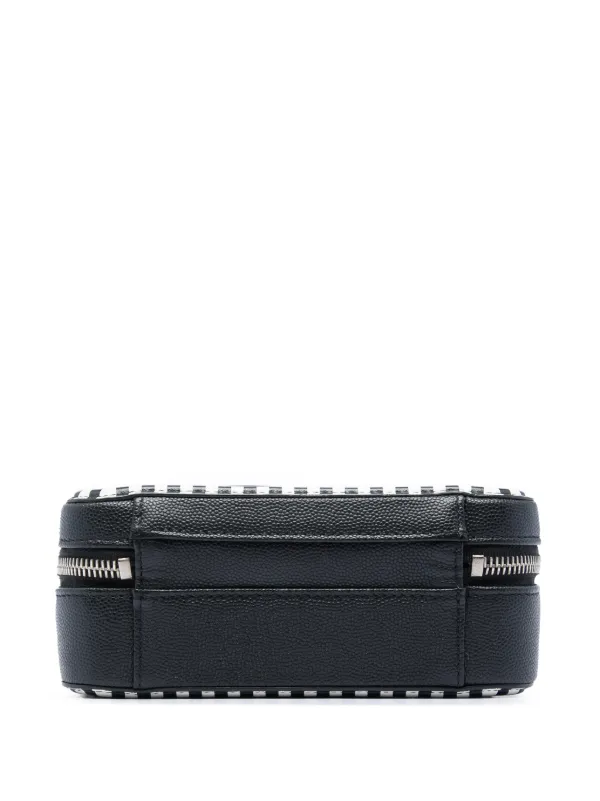 CHANEL Pre-Owned 2019 Small Caviar Striped CC Filigree Vanity Case