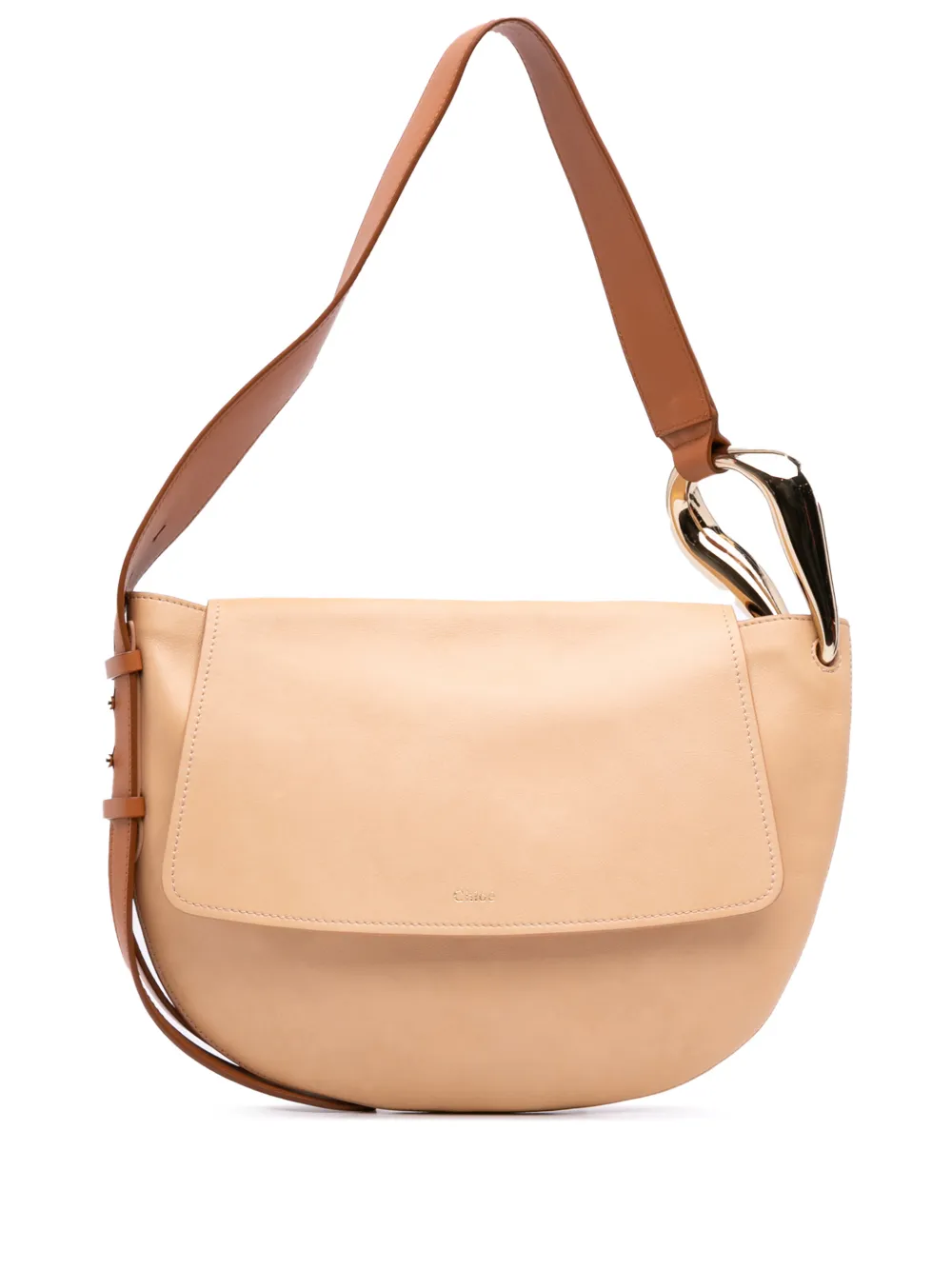 Chloé Pre-Owned 2021 Leather Kiss hobo bag - Toni neutri