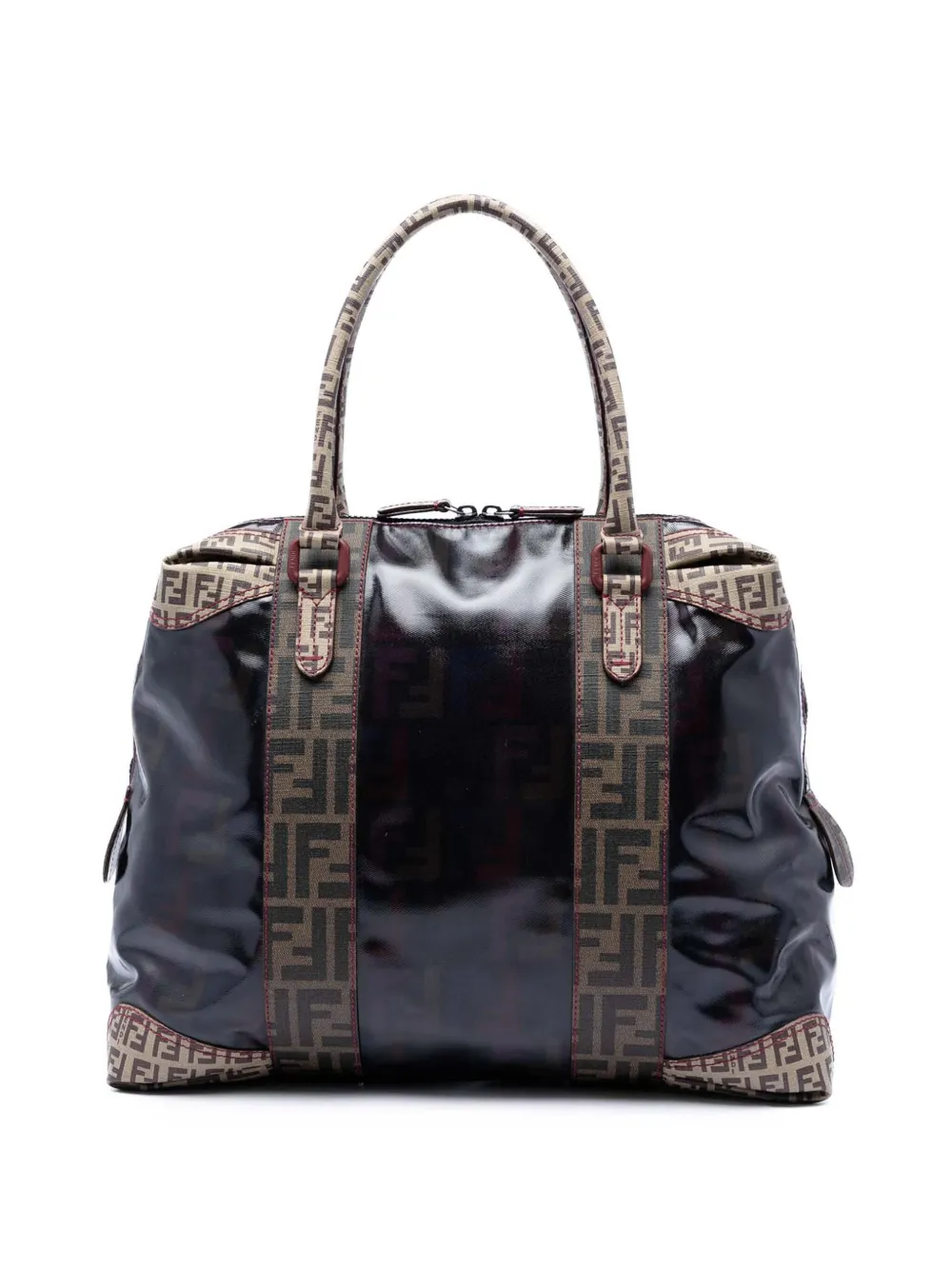 Fendi Pre-Owned 2000-2010 Large Zucca Coated Canvas B Mix tote bag - Nero