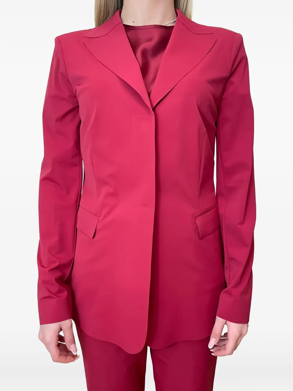 Max Mara lapel-collar flap-pocket jacket - Rosso