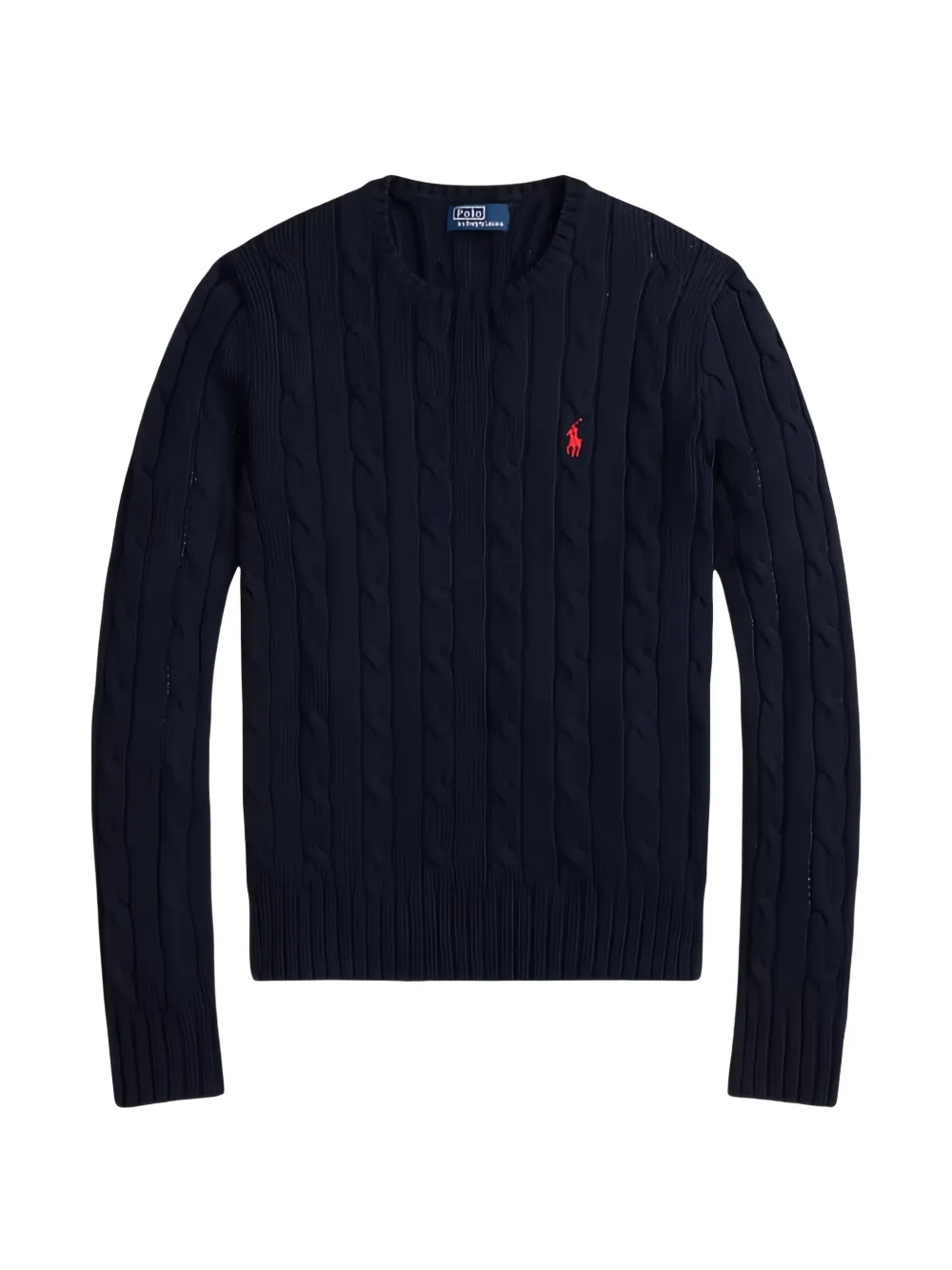 Lauren Ralph Lauren Rinett cable-knit embroidered-Pony sweater - Blu