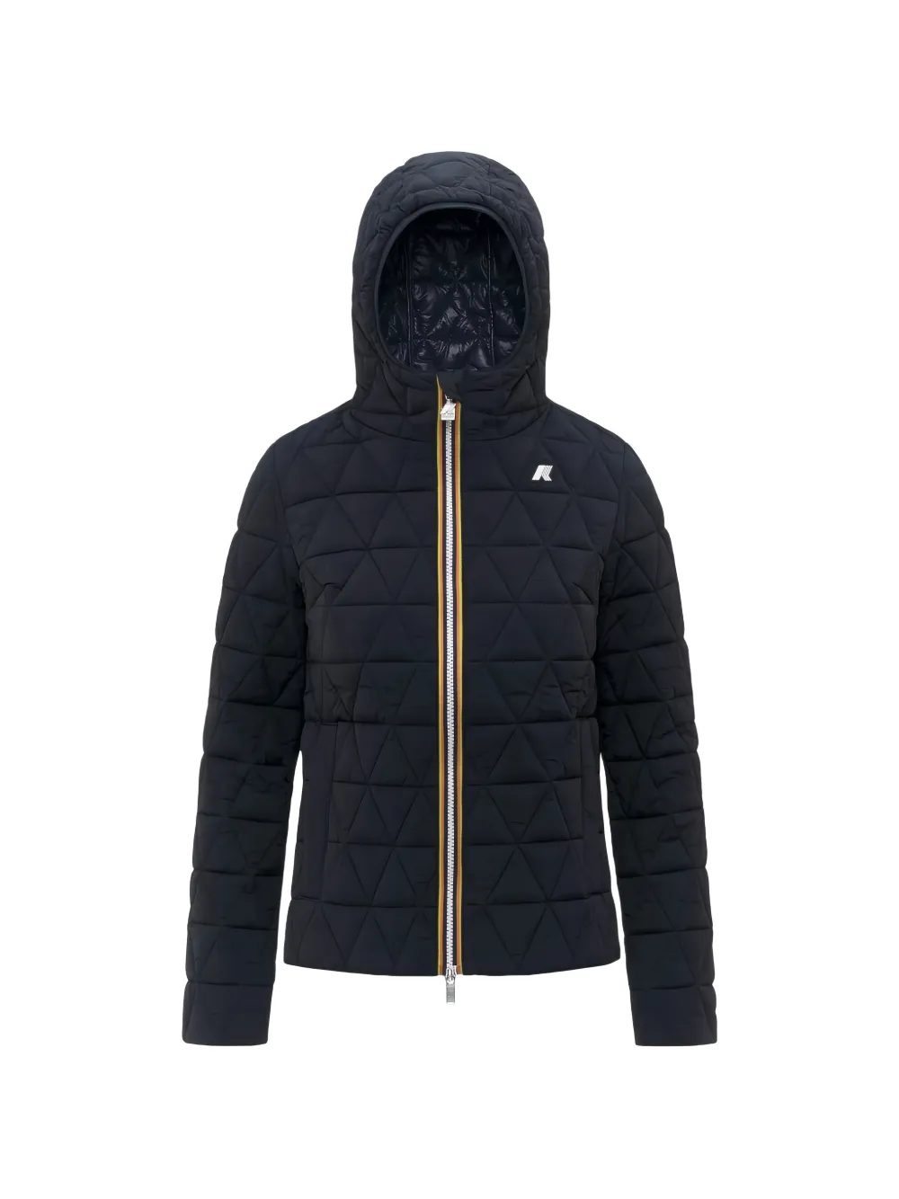 K-Way Madlaine triangular-quilted hooded jacket - Blau