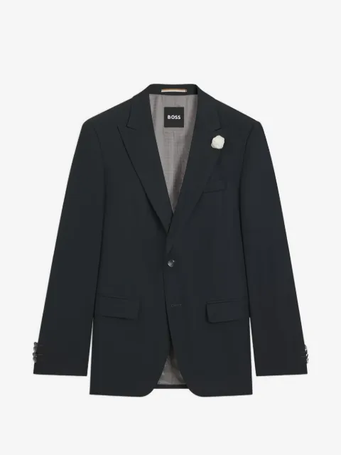 BOSS mélange peak-lapel jacket