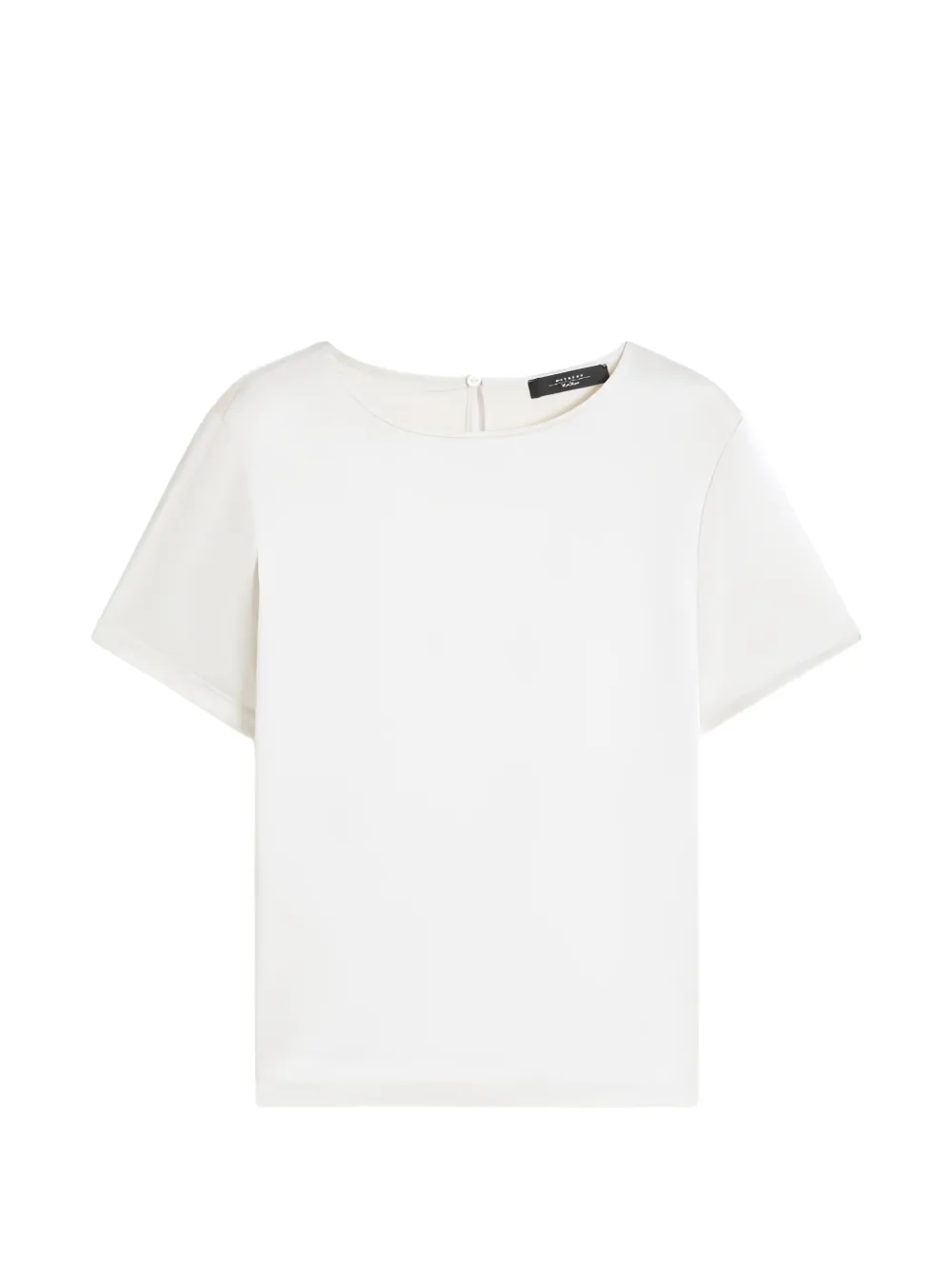 Weekend Max Mara Satin Keyhole-back T-shirt In Black