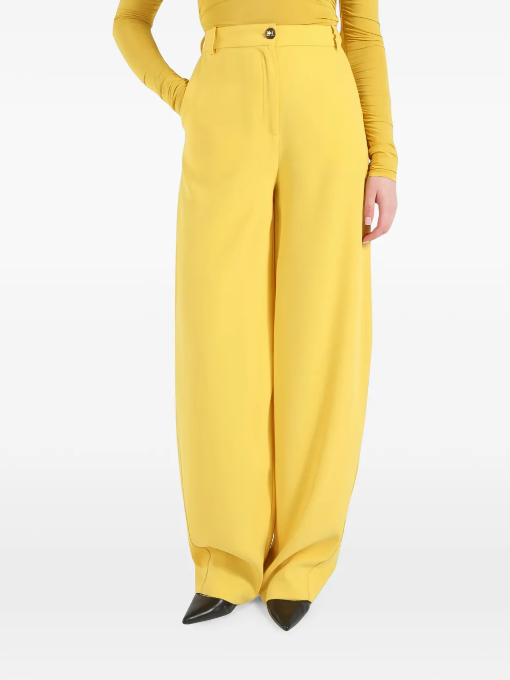 Elisabetta Franchi belt-loop wide-leg trousers - Giallo