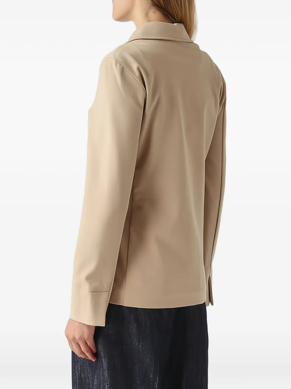 Max Mara Baco jack met enkele rij knopen Beige