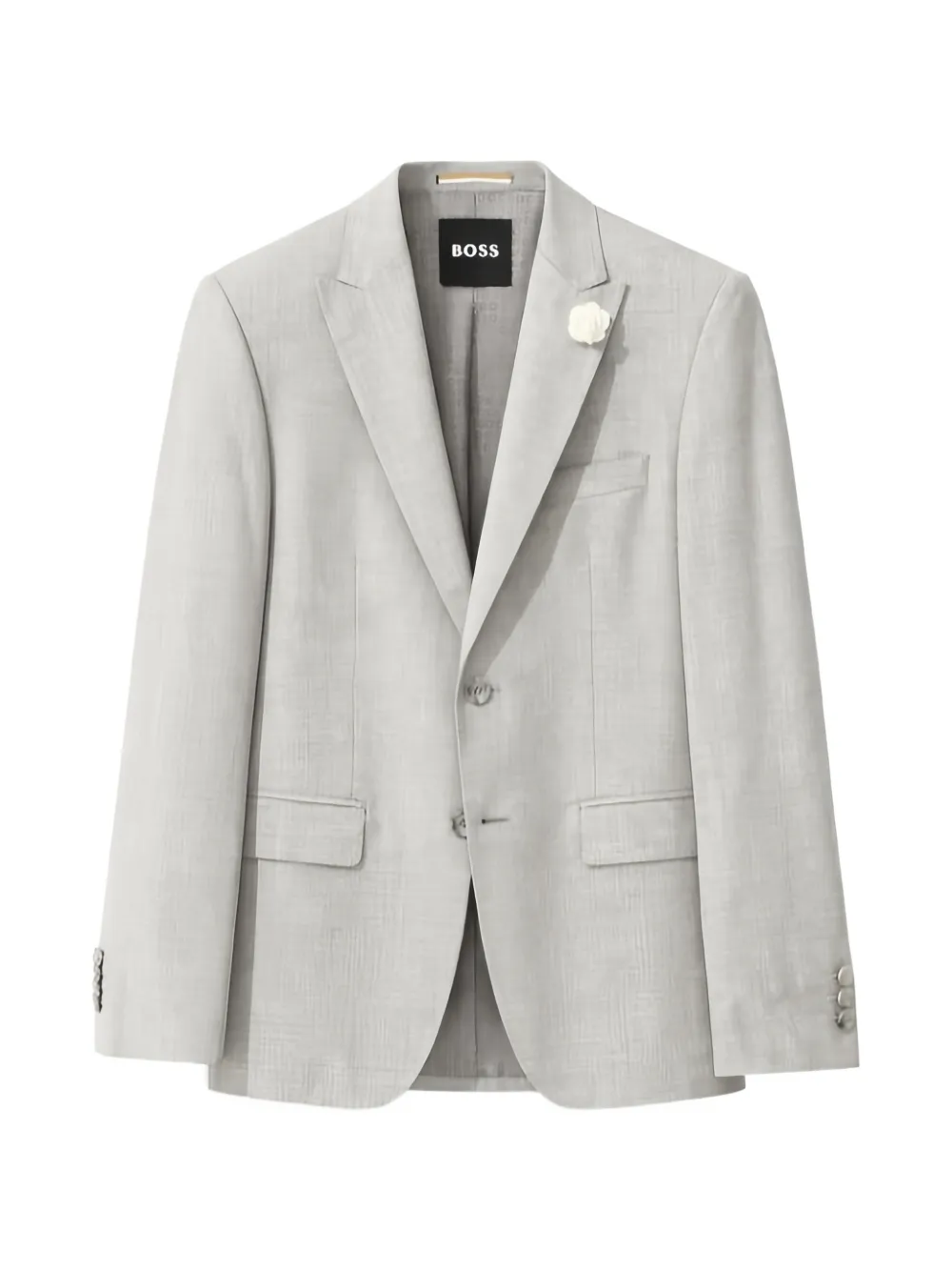 BOSS mélange peak-lapel jacket - Grigio