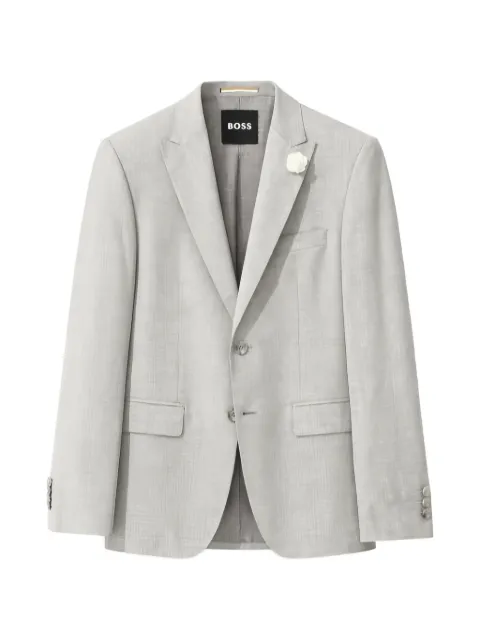 BOSS mélange peak-lapel jacket