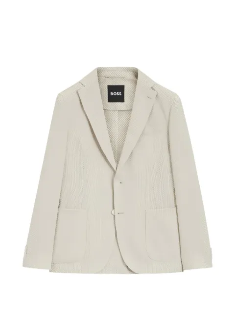 BOSS patterned single-breasted blazer
