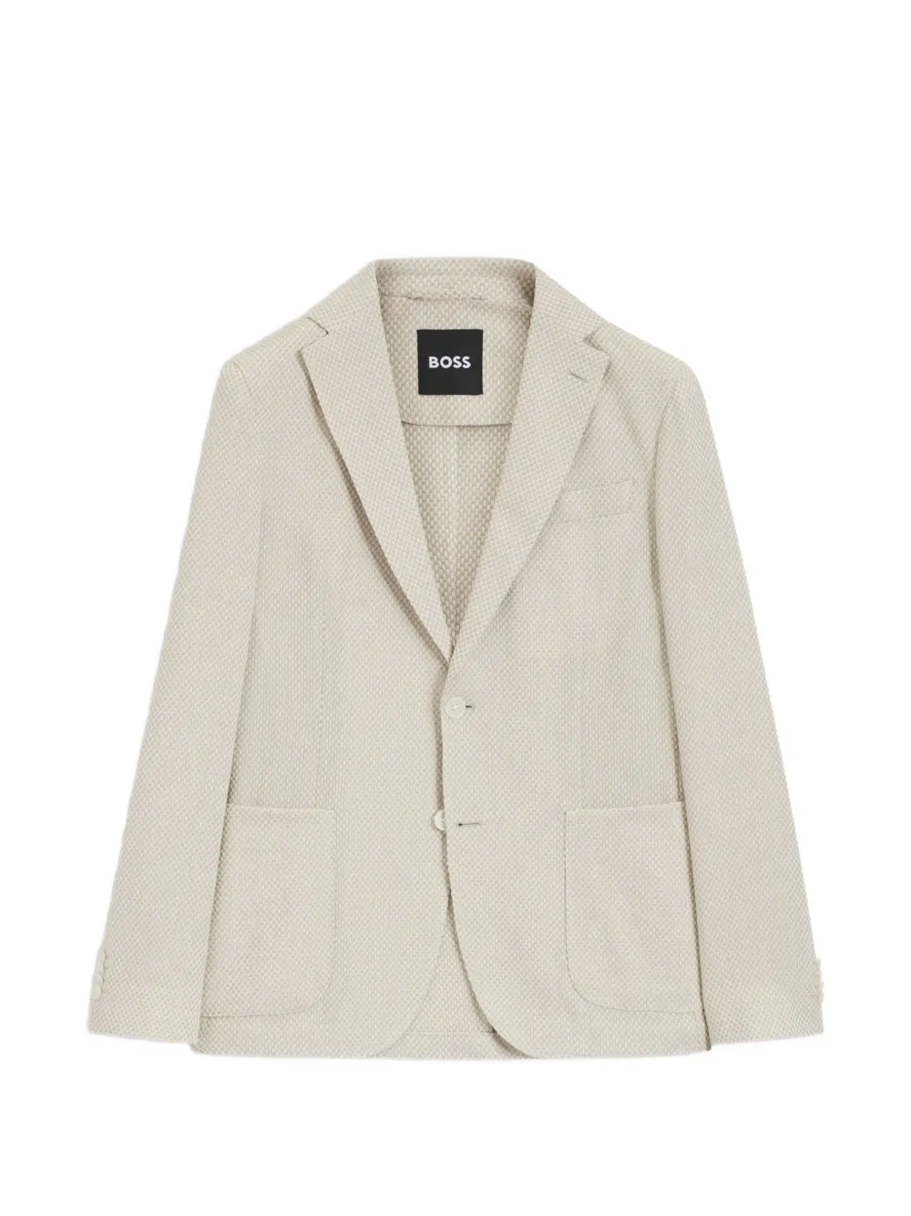 BOSS patterned single-breasted blazer - Toni neutri