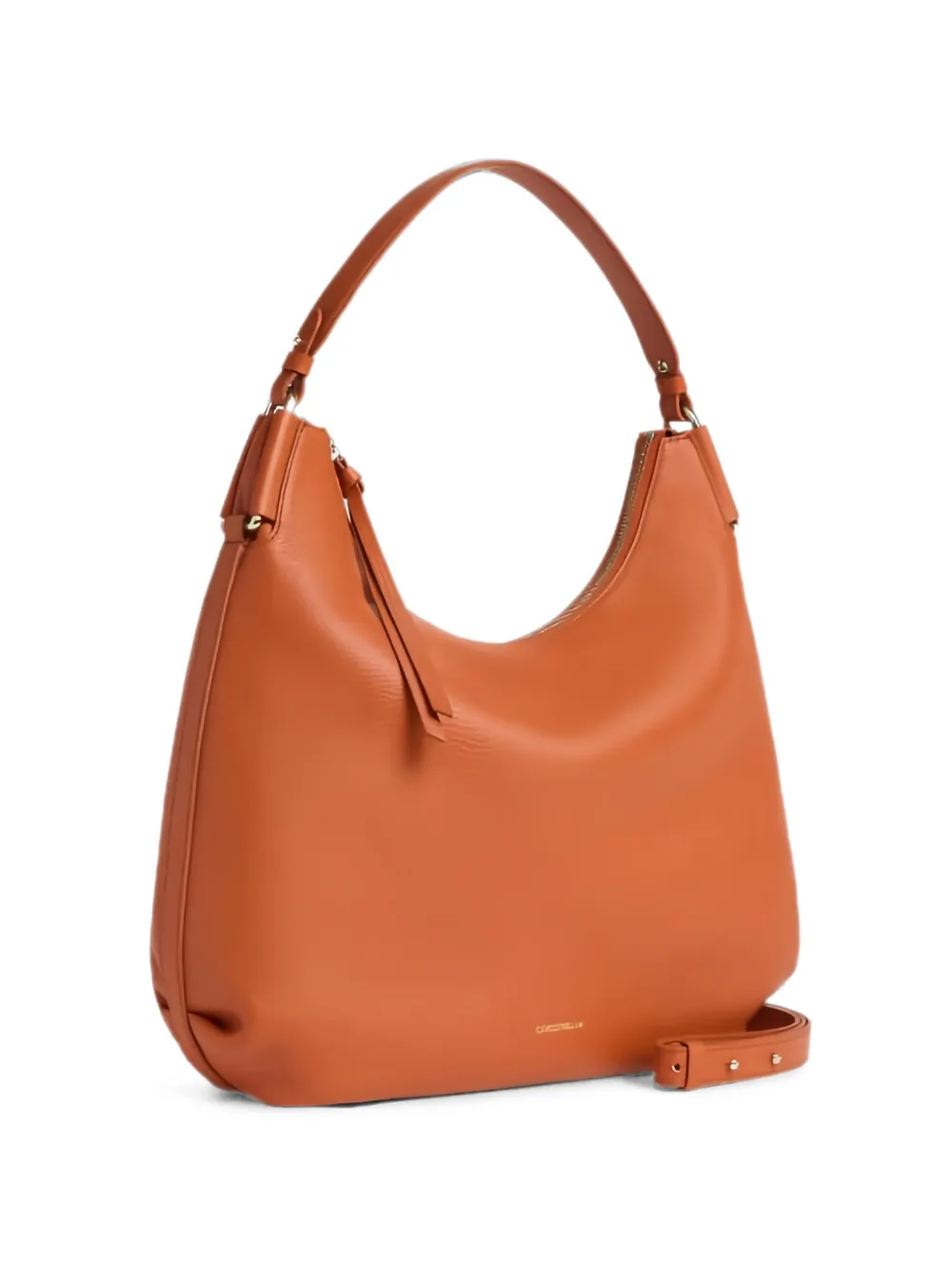 Coccinelle Medium Rebekka Grained-leather Shoulder Bag In Orange