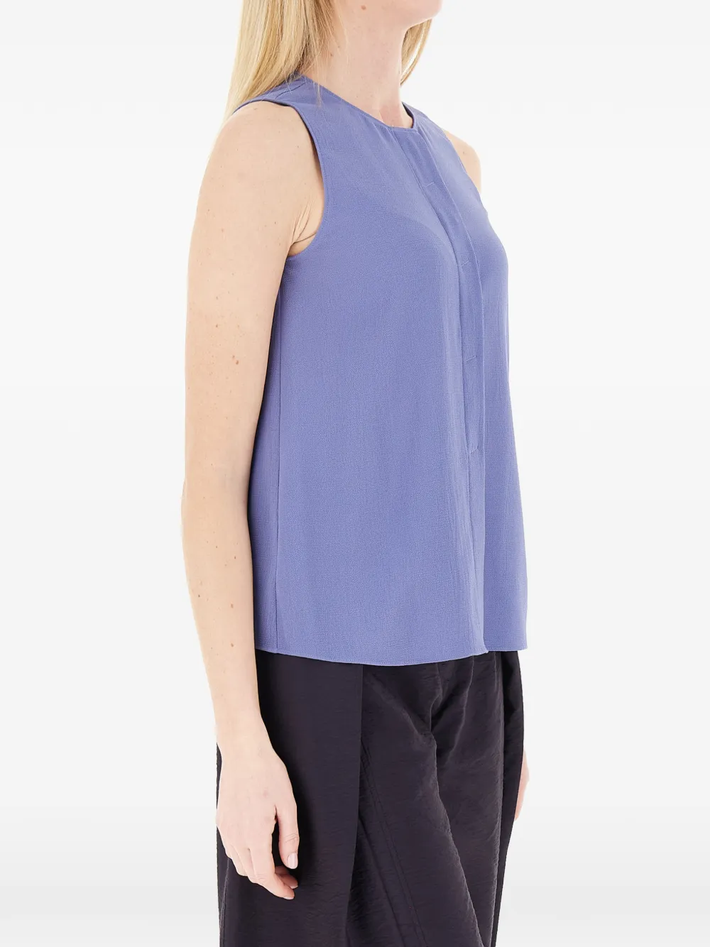 Emporio Armani button-back sleeveless top - Blu