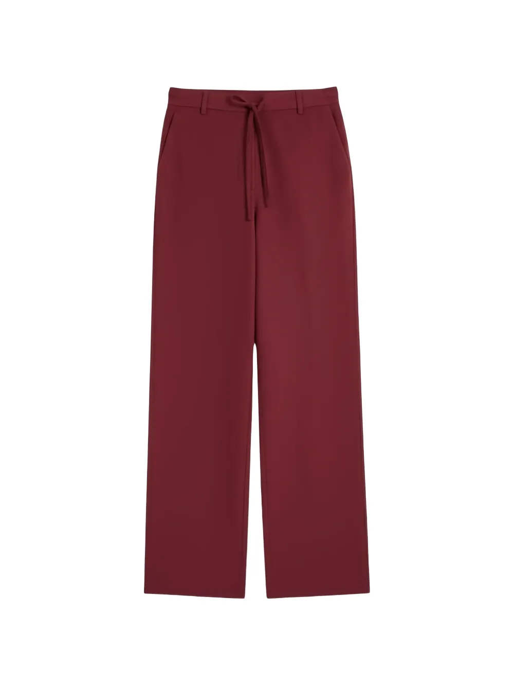 Max Mara drawstring straight-leg trousers - Rosso