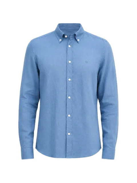 BOSS button-down embroidered logo shirt