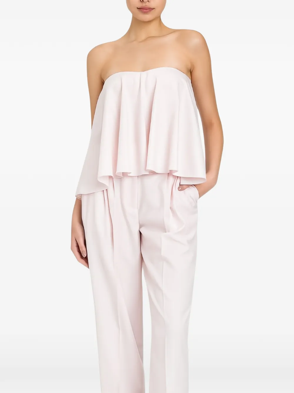 TWINSET strapless tiered top - Rosa