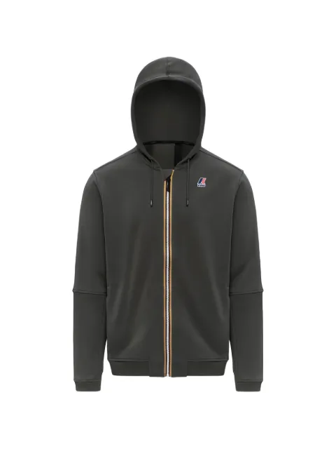 K-Way logo-print zip-up hoodie