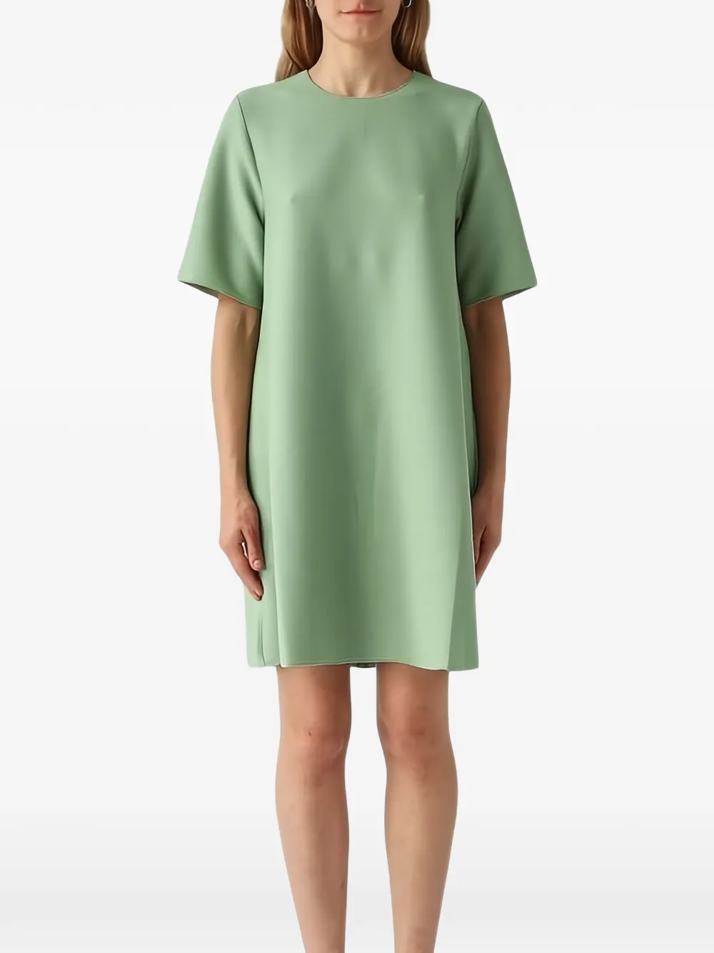 Max Mara textured flared mini dress - Verde