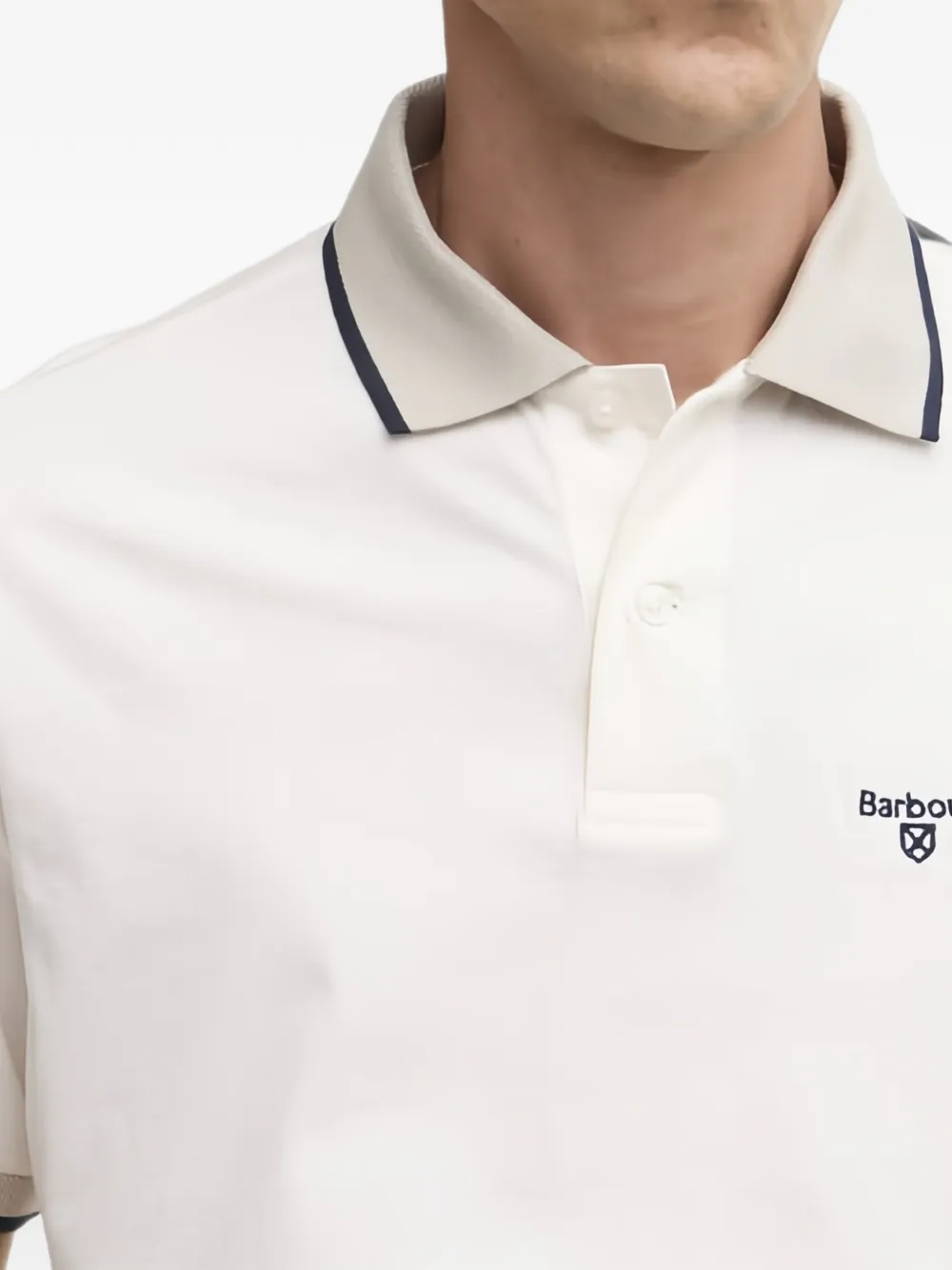 Barbour Poloshirt met geborduurd logo Beige