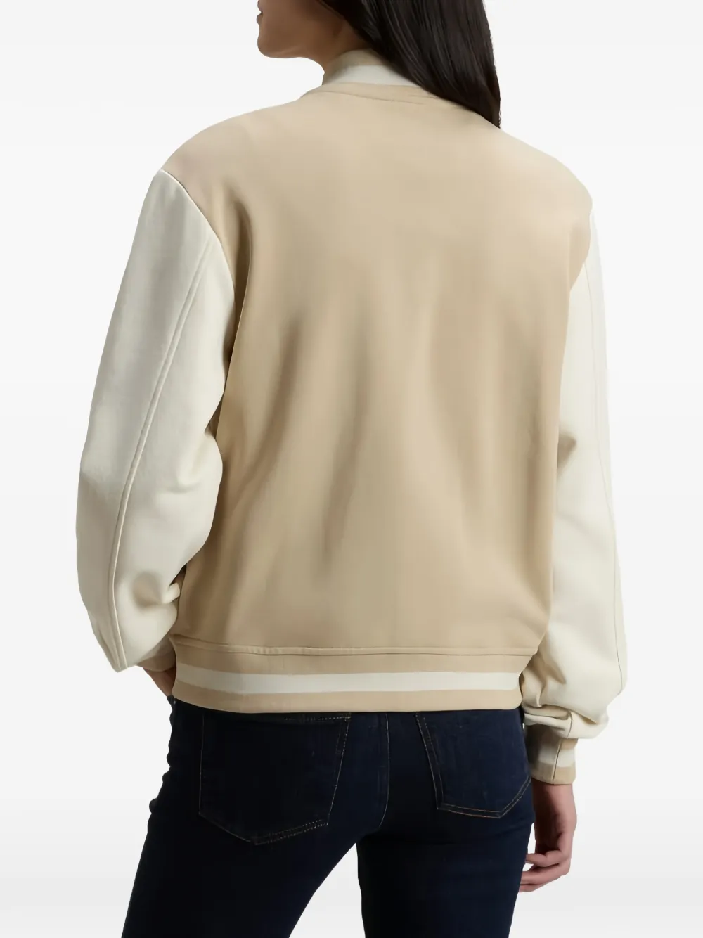 Woolrich Jack met geborduurd logo en verlaagde schouders Beige