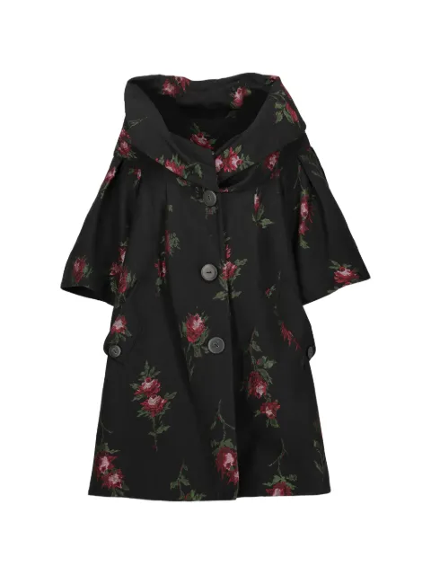 Kenzo Pre-Owned abrigo con estampado floral y cuello esmoquin