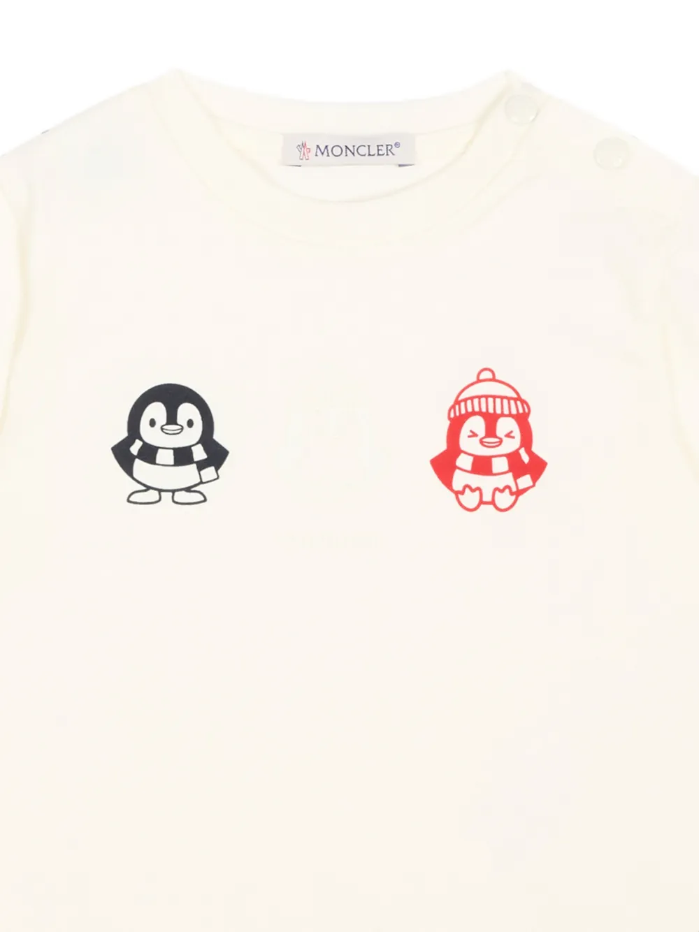 Moncler Enfant Stretch Cotton Jersey T-shirt | Neutrals | FARFETCH